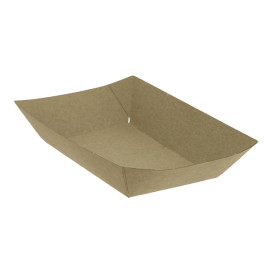 Paper Food Boat Tray Kraft-Kraft 300ml 11x7x3,5cm (1000 Units)