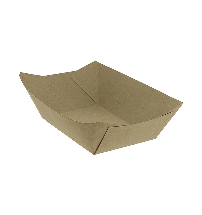Paper Food Boat Tray Kraft-Kraft 350ml 10,6x7,3x4,5cm (25 Units) Paper Food Boat Tray Kraft-Kraft 350ml 10,6x7,3x4,5cm (25 Units)