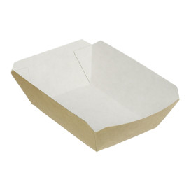 Paper Food Boat Tray Kraft 250ml 9,6x6,5x4,2cm (1000 Units)