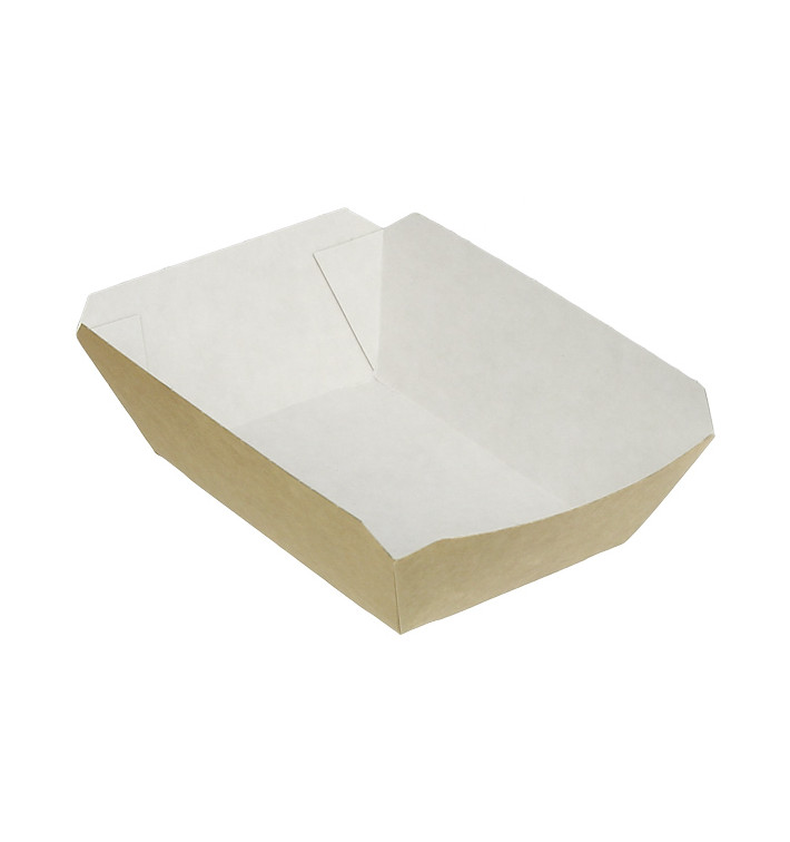 Paper Food Boat Tray Kraft 250ml 9,6x6,5x4,2cm (25 Units) 