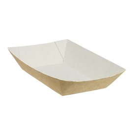 Paper Food Boat Tray Kraft 300ml 11x7x3,5cm (25 Units) 