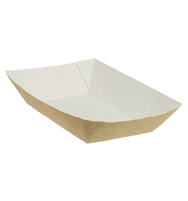 Paper Food Boat Tray Kraft 300ml 11x7x3,5cm (1000 Units)