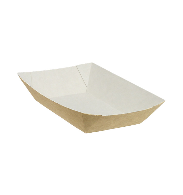 Paper Food Boat Tray Kraft 300ml 11x7x3,5cm (1000 Units) Paper Food Boat Tray Kraft 300ml 11x7x3,5cm (1000 Units)