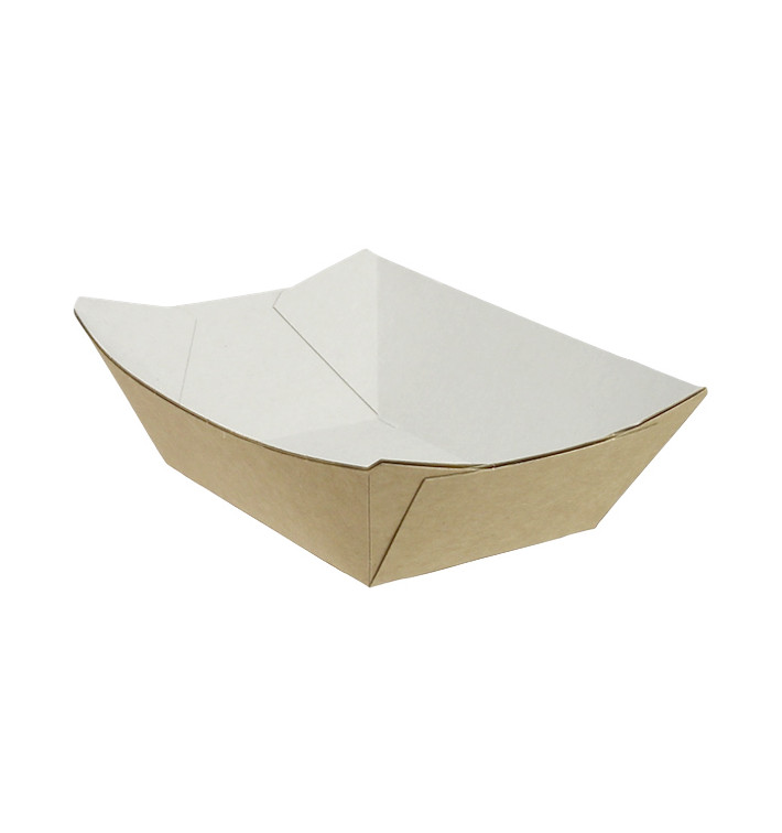 Paper Food Boat Tray Kraft 350ml 10,6x7,3x4,5cm (1000 Units)