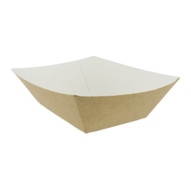 Paper Food Boat Tray Kraft 525ml 12,2x8x5,5cm (600 Units)