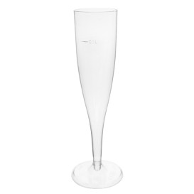 Plastic Flute Wine Sparkling 140ml 1P "Premium" (100 Units)