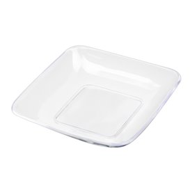 Plastic Tasting Plate PS Clear 6x6x1 cm (200 Units)