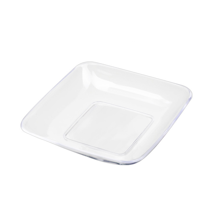 Plastic Tasting Plate PS Clear 6x6x1 cm (200 Units) Plastic Tasting Plate PS Clear 6x6x1 cm (200 Units)