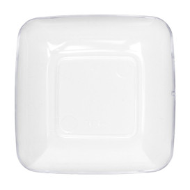 Plastic Tasting Plate PS Clear 6x6x1 cm (200 Units)