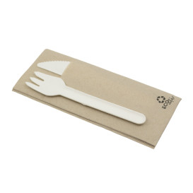 Cutlery Pocket Fold Napkin de Papel Eco 32x40cm (30 units) 