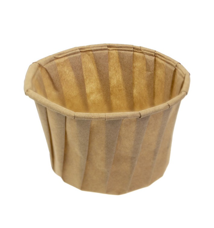 Pleated Kraft Paper Souffle Cup 120ml (250 Units) Pleated Kraft Paper Souffle Cup 120ml (250 Units)