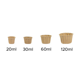 Pleated Kraft Paper Souffle Cup 60ml (5000 Units) 