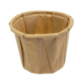 Pleated Kraft Paper Souffle Cup 22ml (250 Units) 