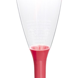 Plastic Stemmed Flute Sparkling Wine Coral 120ml 2P (20 Units)