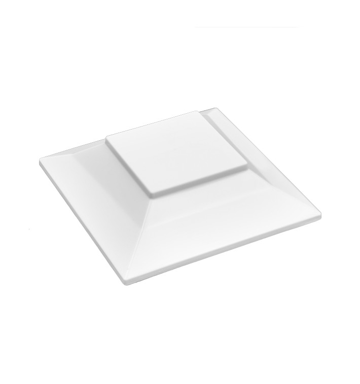 Plastic Lid for Tasting Bowl PS "Pagoda" Medium Size White 200 ml (240 Units) Plastic Lid for Tasting Bowl PS "Pagoda" Medium Size White 200 ml (240 Units)