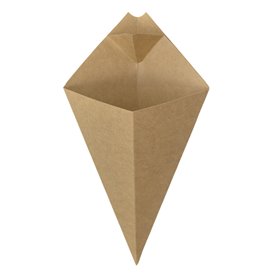 Paper Dipping Cone Kraft 27cm 250g (1.200 Units)