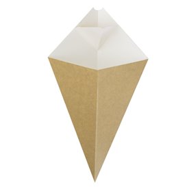 Paper Dipping Cone Kraft 27cm 250g (200 Units)