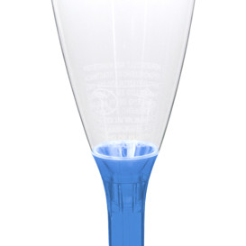 Plastic Stemmed Flute Sparkling Wine Blue Clear 120ml 2P (40 Units)
