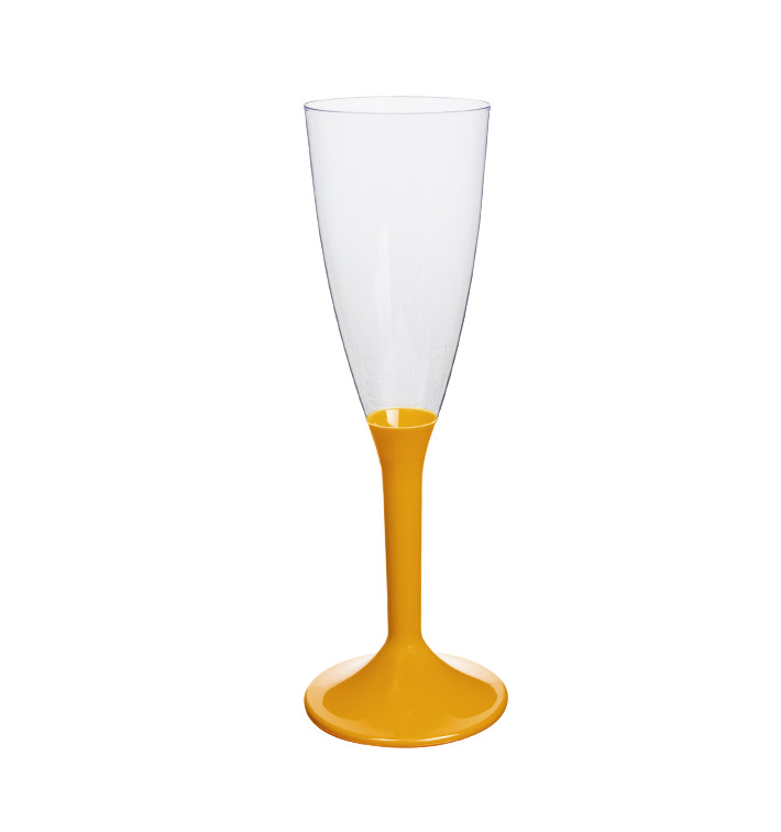 Plastic Stemmed Flute Sparkling Wine Mango 120ml 2P (200 Units) Plastic Stemmed Flute Sparkling Wine Mango 120ml 2P (200 Units)