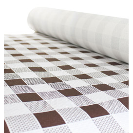 Paper Tablecloth Roll Brown Checkers 1x100m. 40g (1 Unit) 