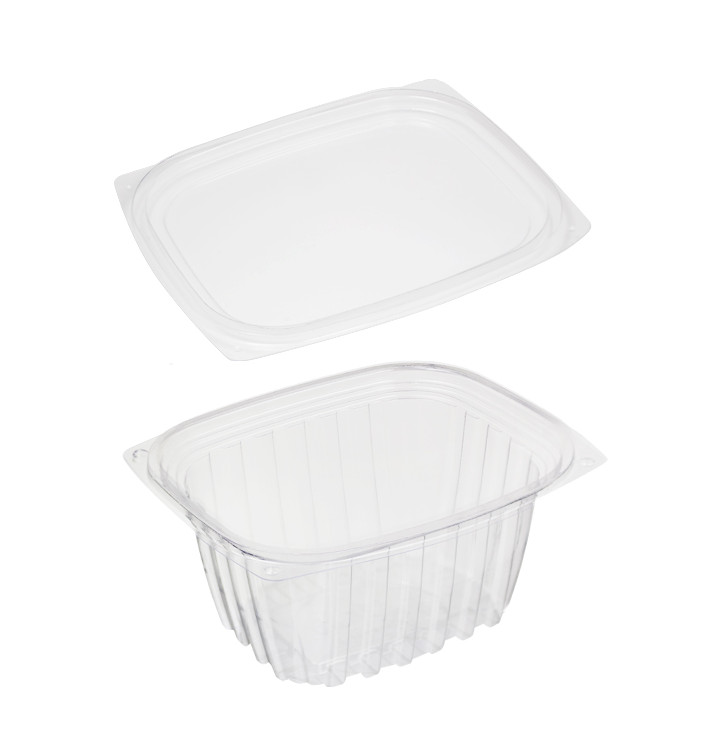 Cornstarch Deli Container with Lid PLA Compostable 470ml (300 Units) Cornstarch Deli Container with Lid PLA Compostable 470ml (300 Units)