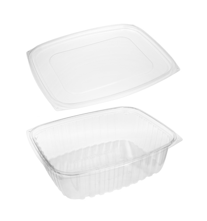 Cornstarch Deli Container with Lid PLA Compostable 1420ml (50 Units) Cornstarch Deli Container with Lid PLA Compostable 1420ml (50 Units)