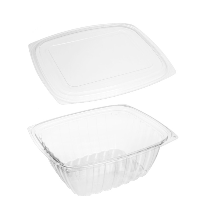 Cornstarch Deli Container with Lid PLA Compostable 940ml (200 Units) Cornstarch Deli Container with Lid PLA Compostable 940ml (200 Units)