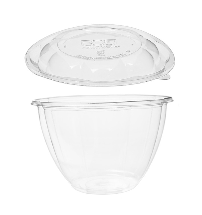 Salad Bowl with Lid PLA 1420ml (50 Units) 