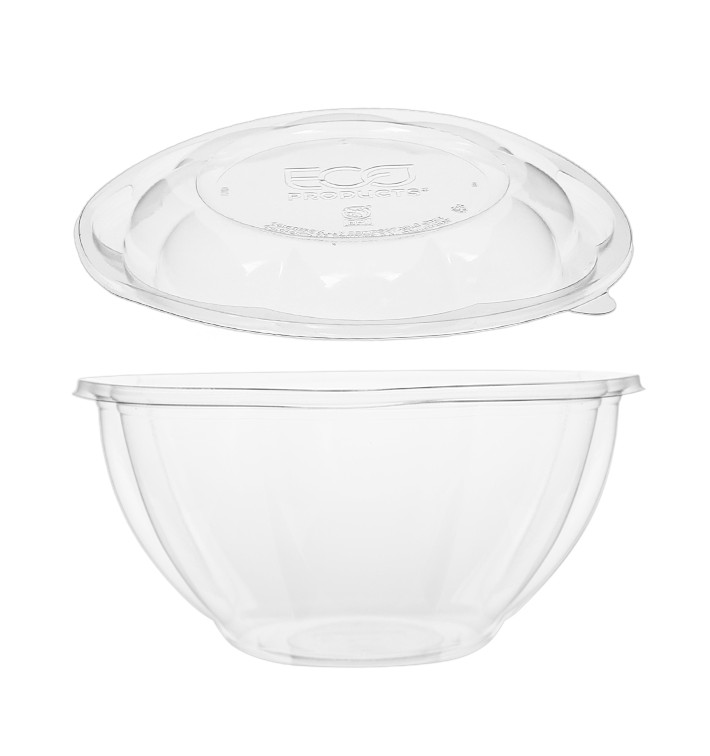 Salad Bowl with Lid PLA 940ml (50 Units) Salad Bowl with Lid PLA 940ml (50 Units)