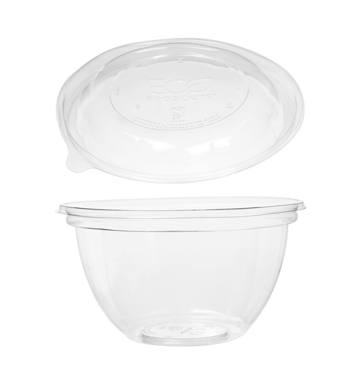 Salad Bowl with Lid PLA 530ml (50 Units) Salad Bowl with Lid PLA 530ml (50 Units)