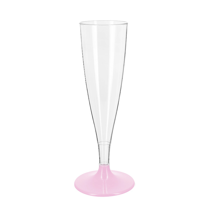 Reusable Plastic Stemmed Flute Sparkling Wine Pink 140ml 2P (6 Units) Reusable Plastic Stemmed Flute Sparkling Wine Pink 140ml 2P (6 Units)