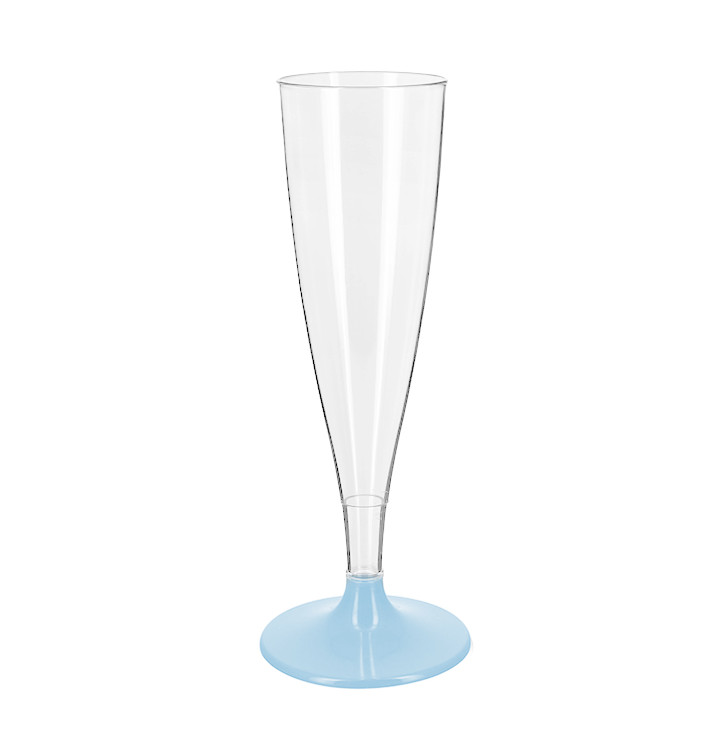 Reusable Plastic Stemmed Flute Sparkling Wine Blue 140ml 2P (6 Units) Reusable Plastic Stemmed Flute Sparkling Wine Blue 140ml 2P (6 Units)
