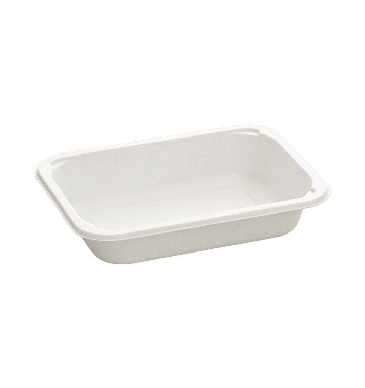 Sugarcane Container PLA Laminated 580ml 18,7x13,6x3,6cm (75 Units) Sugarcane Container PLA Laminated 580ml 18,7x13,6x3,6cm (75 Units)