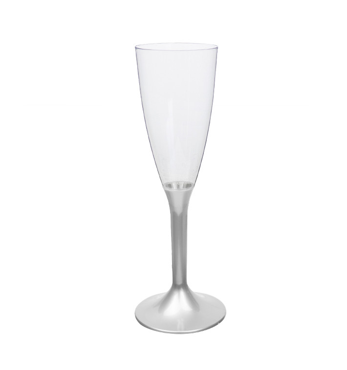 Plastic Stemmed Flute Sparkling Wine Grey 120ml 2P (40 Units) Plastic Stemmed Flute Sparkling Wine Grey 120ml 2P (40 Units)