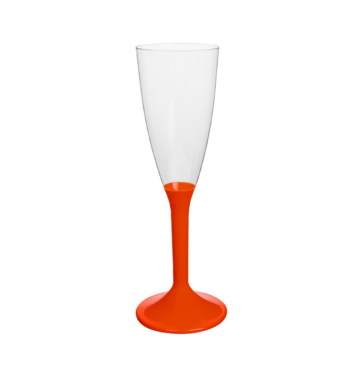 Plastic Stemmed Flute Sparkling Wine Red 120ml 2P (200 Units) Plastic Stemmed Flute Sparkling Wine Red 120ml 2P (200 Units)