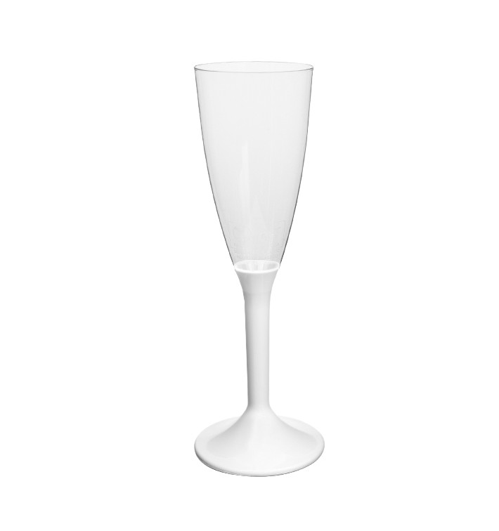 Plastic Stemmed Flute Sparkling Wine White 120ml 2P (40 Units) Plastic Stemmed Flute Sparkling Wine White 120ml 2P (40 Units)