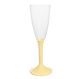 Plastic Stemmed Flute Sparkling Wine Cream 120ml 2P (40 Units)