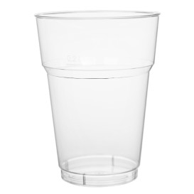 Plastic Pint Glass PS Clear Crystal 200 ml (40 Units) 