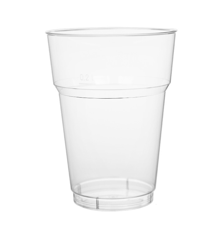 Plastic Pint Glass PS Clear Crystal 200 ml (40 Units) Plastic Pint Glass PS Clear Crystal 200 ml (40 Units)