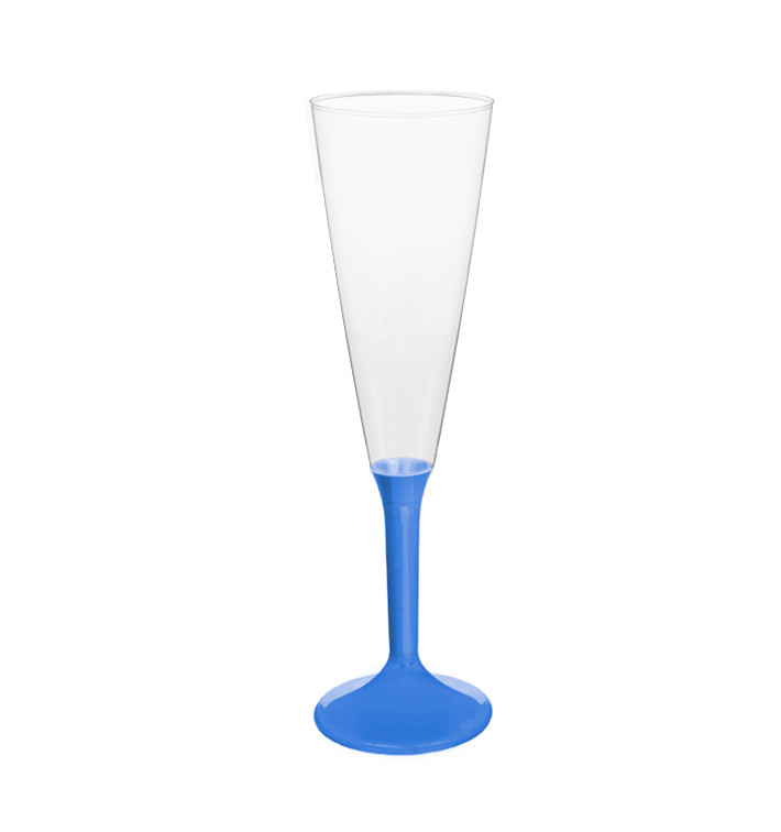 Plastic Stemmed Flute Sparkling Wine Blue Mediterranean 160ml 2P (40 Units) Plastic Stemmed Flute Sparkling Wine Blue Mediterranean 160ml 2P (40 Units)