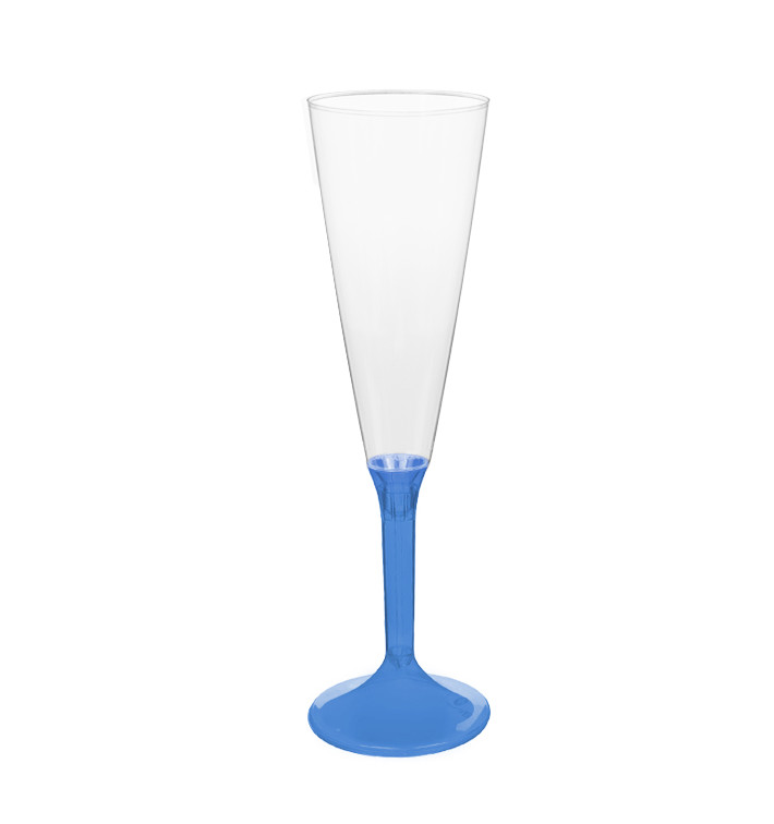 Plastic Stemmed Flute Sparkling Wine Blue Clear 160ml 2P (200 Units) Plastic Stemmed Flute Sparkling Wine Blue Clear 160ml 2P (200 Units)
