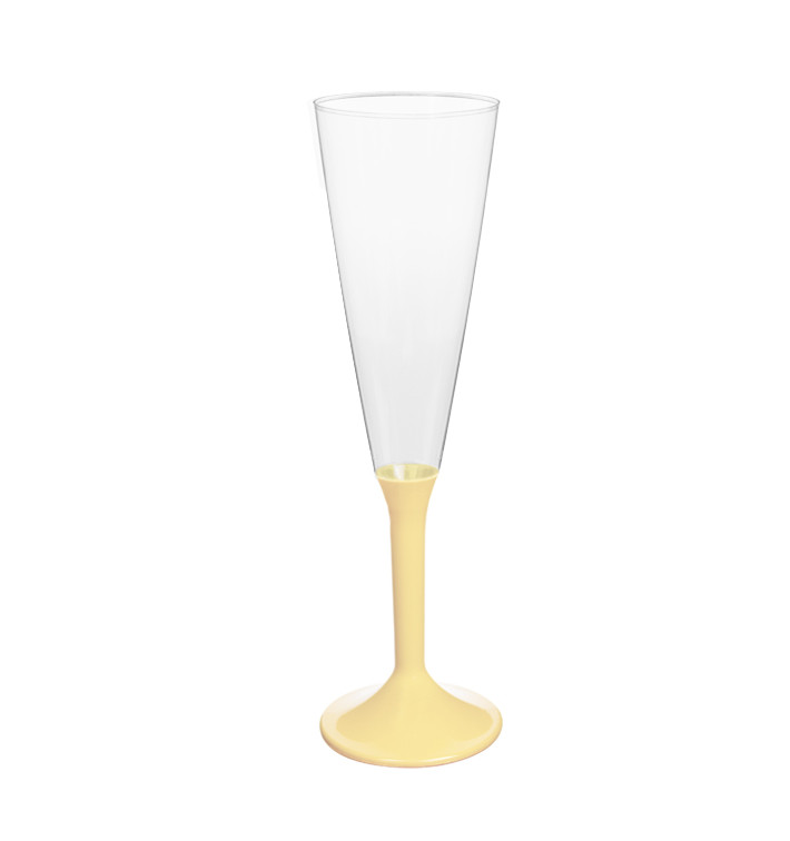 Plastic Stemmed Flute Sparkling Wine Cream 160ml 2P (200 Units)