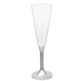 Plastic Stemmed Flute Sparkling Wine Grey 160ml 2P (40 Units)