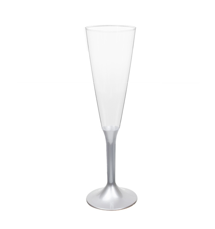 Plastic Stemmed Flute Sparkling Wine Grey 160ml 2P (40 Units) Plastic Stemmed Flute Sparkling Wine Grey 160ml 2P (40 Units)