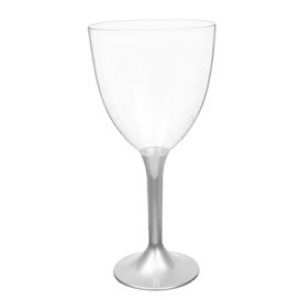 Plastic Stemmed Glass Wine Grey Removable Stem 300ml (200 Units)