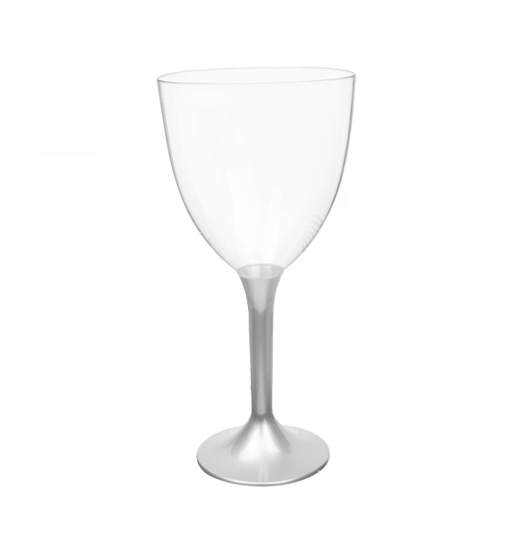 Plastic Stemmed Glass Wine Grey Removable Stem 300ml (200 Units) Plastic Stemmed Glass Wine Grey Removable Stem 300ml (200 Units)