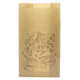 Paper Food Bag Kraft "Siega" 14+7x24cm (100 Units)