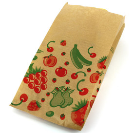 Paper Food Bag Fruit Design 14+7x28cm (1000 Units)