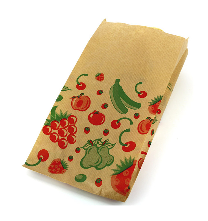 Paper Food Bag Fruit Design 14+7x28cm (1000 Units) Paper Food Bag Fruit Design 14+7x28cm (1000 Units)