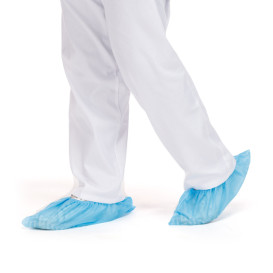 Disposable Plastic Shoe Covers "TST" Anti-Slip Blue (1000 Units)